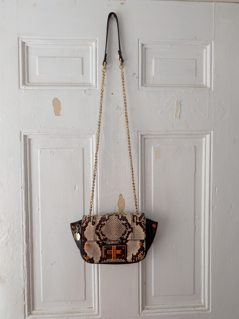 Milly Python-Print Crossbody Bag - Picture 5 of 5